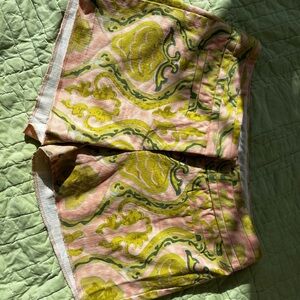 Patterned Green and Pink Women's Shorts